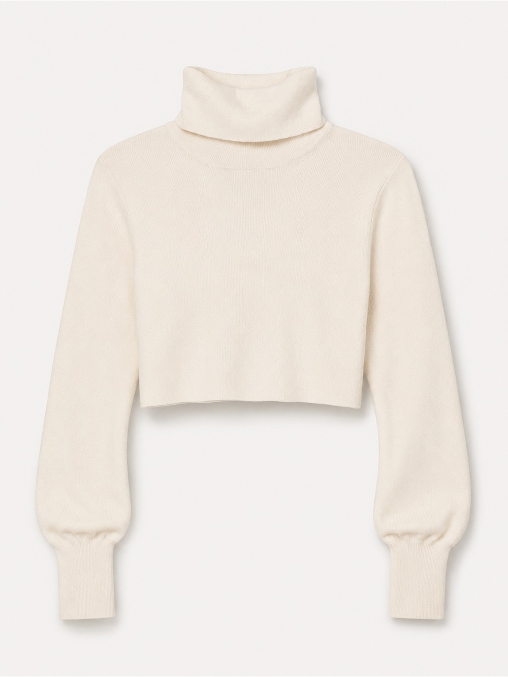 Wilfred Cream Cropped Turtleneck Sweater